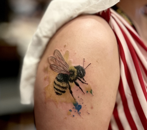 Joel Rios Tattoos - Edgewood, WA. Bee tattoo