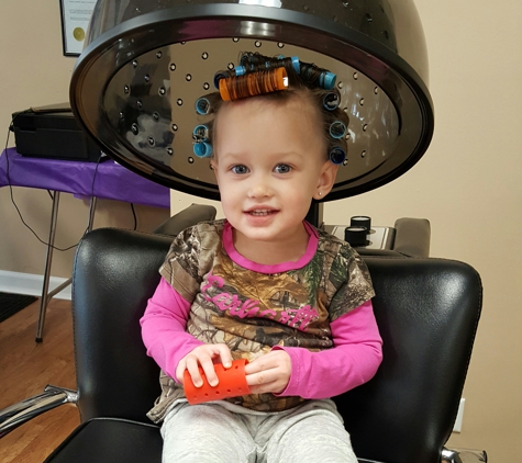 Luxury Salon - Steger, IL. Carley is 2 years old  and enjoys Luxury Salon's Hair styling