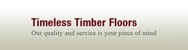 Timeless Timber Floors Logo