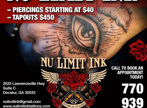 Nu Limit Ink Tattoos - Decatur, GA
