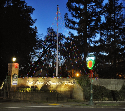 East Lawn Memorial Parks Mortuaries & Crematory - Sacramento, CA. Front gate at Christmastime.