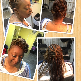 Christy E inside Hair Radiant Salon - Dallas, TX. Crochet braids