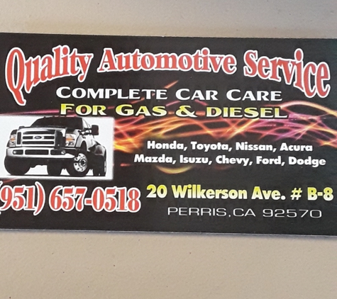 QUALITY AUTOMOTIVE SERVICE - Perris, CA