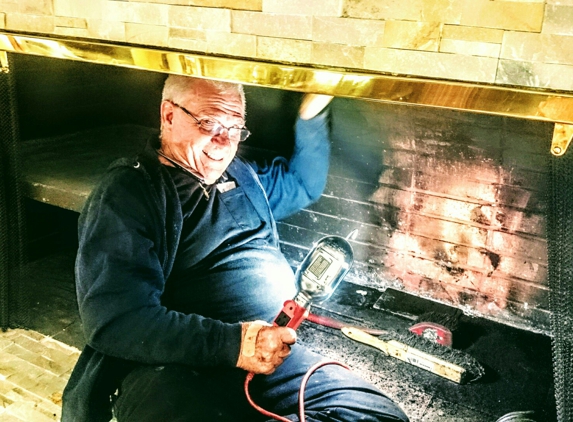 A Joy Chimney Sweep Service - Brandon, FL. Now that is what I call a large fireplace.