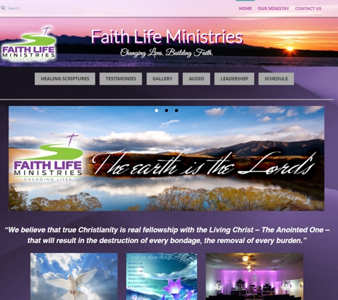 Grace Computer & Internet Corp. - Houston, TX. Grace Computer web design for Faith Life Ministries