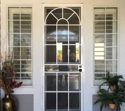 Nevada Tough Doors | formerly Mattlock - Sparks, NV. Combination Security Storm Screen Door with Stainless Steel Screen & Self-Storing Glass