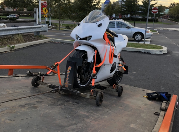 Fritz’s Towing - Warminster, PA. Special safe & secure motorcycle dolly