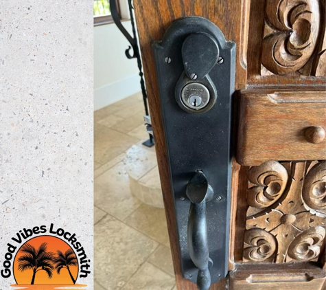 Good Vibe Locksmiths - Fort Myers, FL. We can rekey any lock - even residential body lock!
Call for a free estimate