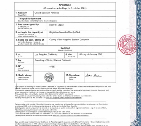 ASAP Appstille & Notary Service - Sherman Oaks, CA. Document Legalization