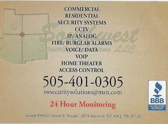 Southwest Security Solutions, LLC - Albuquerque, NM