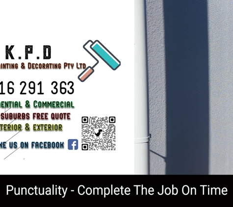 Kane's Painting & Decorating - Munno Para, SA. Punctuality - Complete The Job On Time