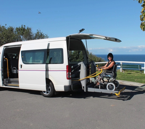 Wheelaway. Wheelchair accessible vehicle with hydraulic lift