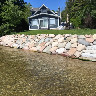 Superior Stone and Landscape - petoskey, MI. Boulder seawall