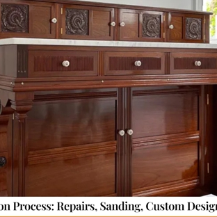 Peter Berger French Polishing - Capalaba, QLD. Full Restoration Process: Repairs, Sanding, Custom Design, Gold Gilding