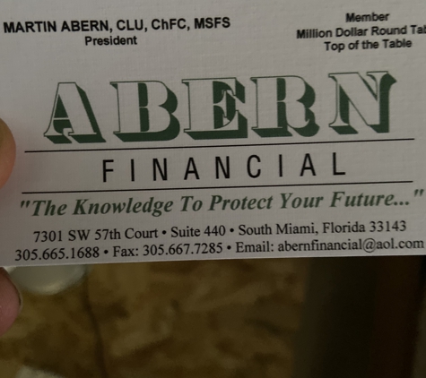 Abern Financial - South Miami, FL. Andrew Martin Abern in South Miami