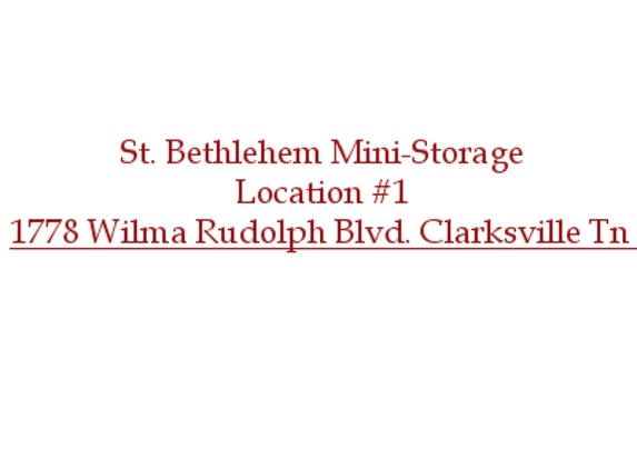 St. Bethlehem Mini-Storage - Clarksville, TN