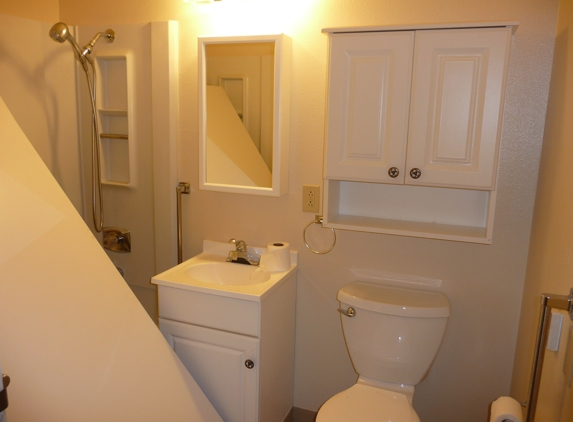 Atria El Camino Gardens - Carmichael, CA. Bathrooms are very small with no counter space.