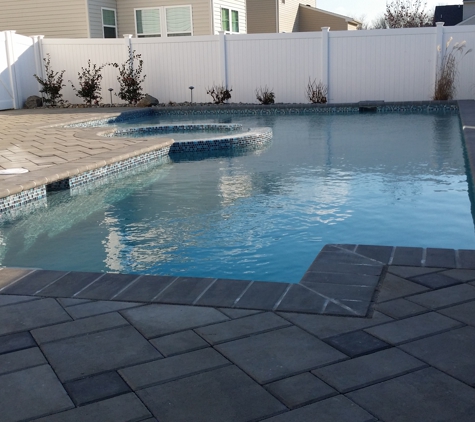 Sun Viking Land Designs, LLC - Blackwood, NJ. EP Henry Paver Pool Deck & Landscaping