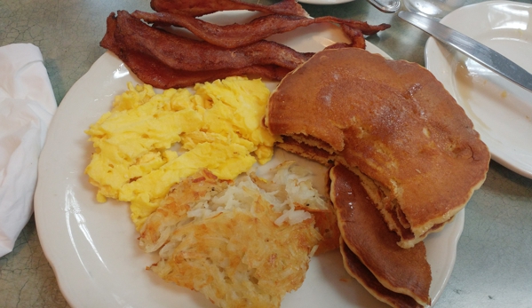 The Original Pancake House - Roseville, CA. For $10, eggs,  bacon,  hash browns,  Pancakes.