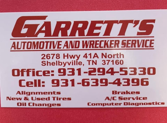 Garretts Automotive & Wrecker Service - Shelbyville, TN