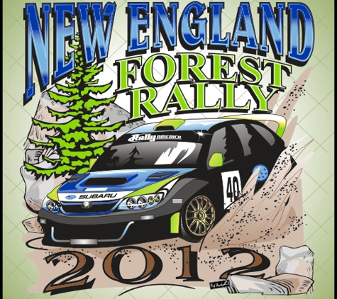 Art Works - San Bernardino, CA. New England Forest Rally T Shirt Design