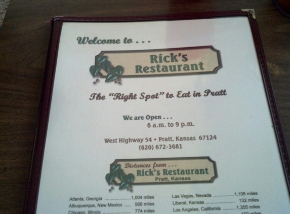 Rick's Restaurant - Pratt, KS