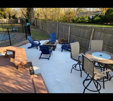 General Contractors Co. - Blackwood, NJ. Concrete Patio back yard next to pool in Mt. Laurel, Nj. 