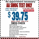 AA Smog Test Only - Emissions Inspection Stations