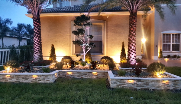 Top Green Landscaping - Pembroke Pines, FL. Top green veneer Stone borders