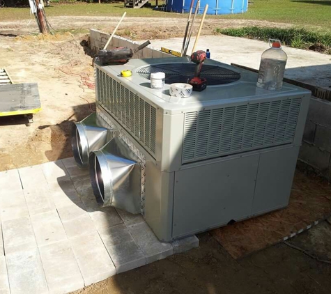 McEwan Mechanical, LLC - Galivants Ferry, SC. 5 ton package unit during installation