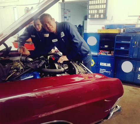 Nichols automotive repair - Wheat Ridge, CO. Nichols Mechanics working on a Classic Ford and loving it!