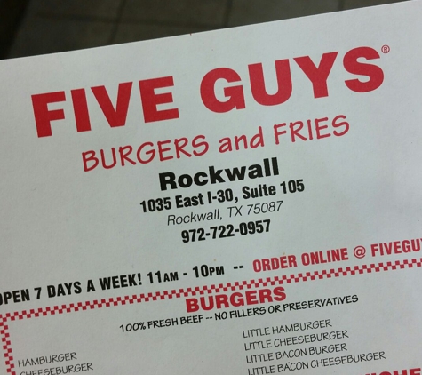 Five Guys - Rockwall, TX
