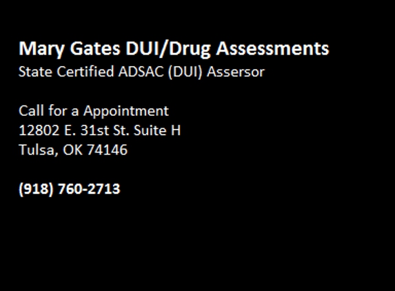 Mary Gates DUI/Drug Assessments - Tulsa, OK