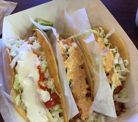 Chando's Tacos - Roseville, CA. Potato and chicken tacos
