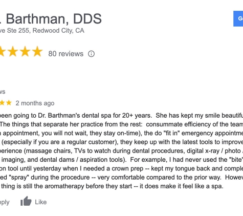 Barthman Jean E. DDS - Redwood City, CA