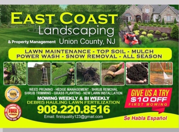 East Coast Landscaping & Property Management - Elizabeth, NJ