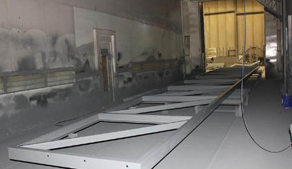 Herzog Steel - Mitchell, ACT. Fabricated structures professionally painted in our painting booth.
