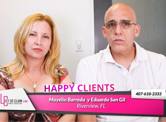 Let US Claim.Consultants Insurance Inc. - Orlando, FL. Happy Clients