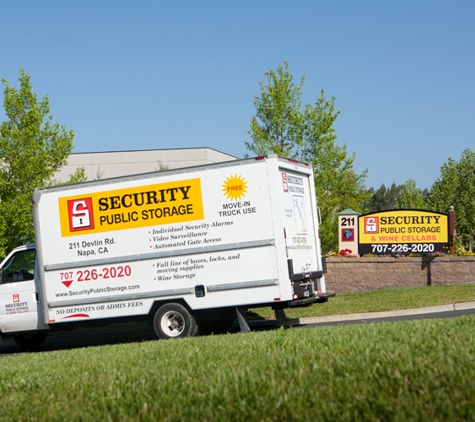 Security Public Storage - Napa, CA. Free move-in truck