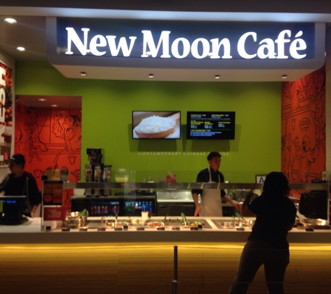 New Moon Cafe - Los Angeles, CA. Sign inside food court