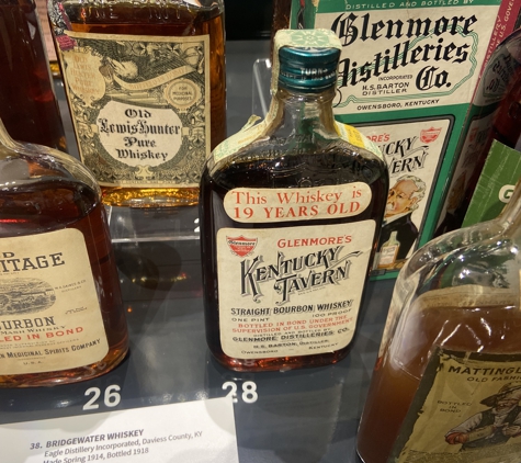 Frazier History Museum - Louisville, KY. Vintage Bourbon bottles at the Frazier History Museum