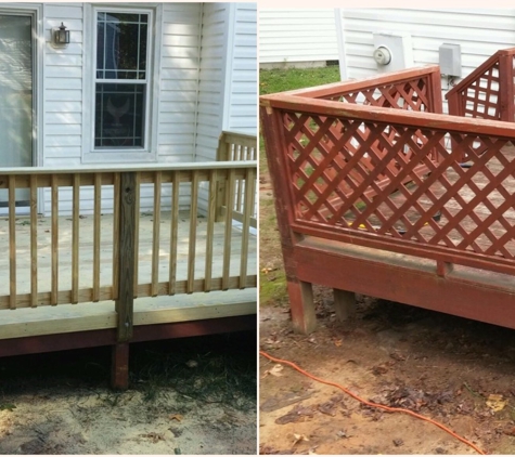 Andy OnCall - Raleigh, NC. Replace railings/stain decks.