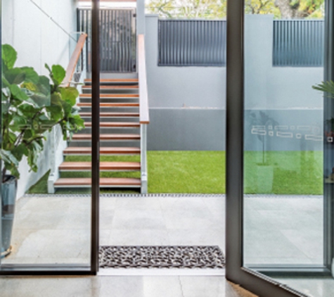 Bradnam's Windows & Doors - Boondall, QLD. Black Aluminium Hinged Door