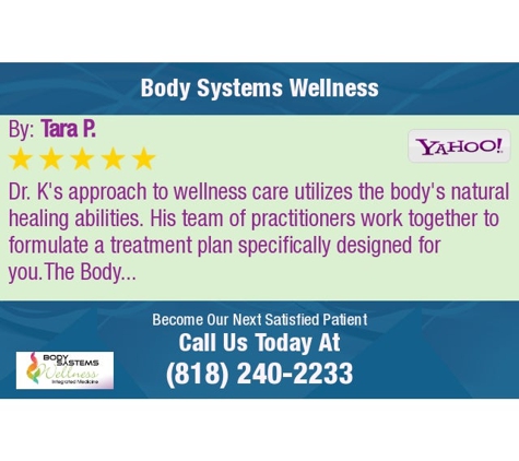 Body Systems Wellness - Glendale, CA