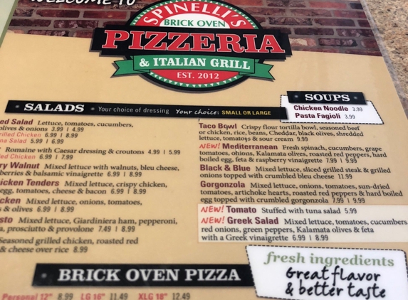 Spinelli's Brick Oven Pizzeria & Italian Grill - Brodheadsville, PA