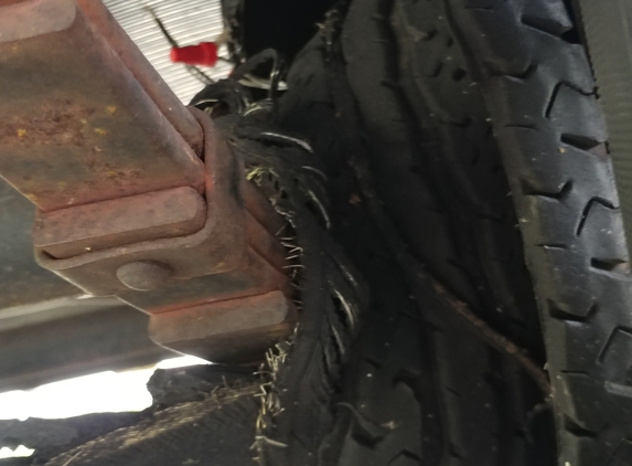 Chappell's Tires. The underside of the wheel as we found it.