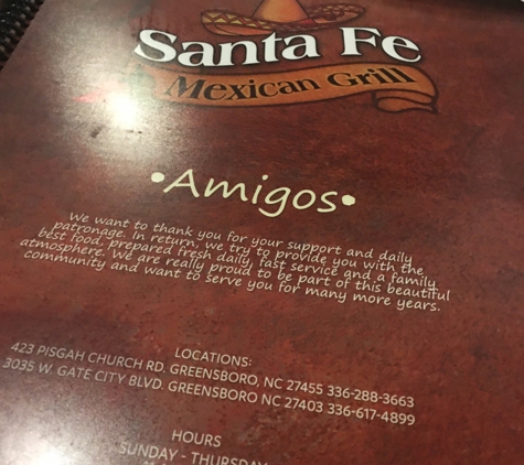 Santa Fe Mexican Grill - Greensboro, NC