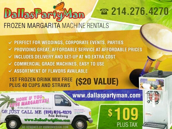 Margarita Machine Rental For Any Event Serving Cedar Hill