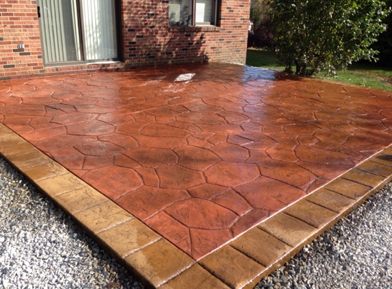 Salyer Solutions - grass lake, MI. Beautiful stamped concrete patio!