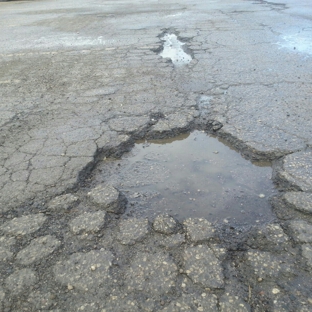 Ursa Logistics - Milwaukee, WI. One of the many potholes in Ursa's trailer yard.